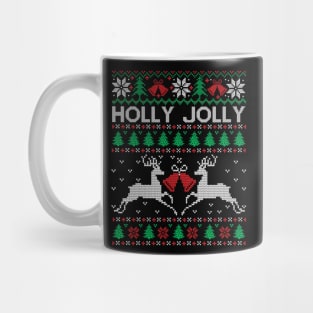 holly jolly Ugly chrismtas sweater Mug